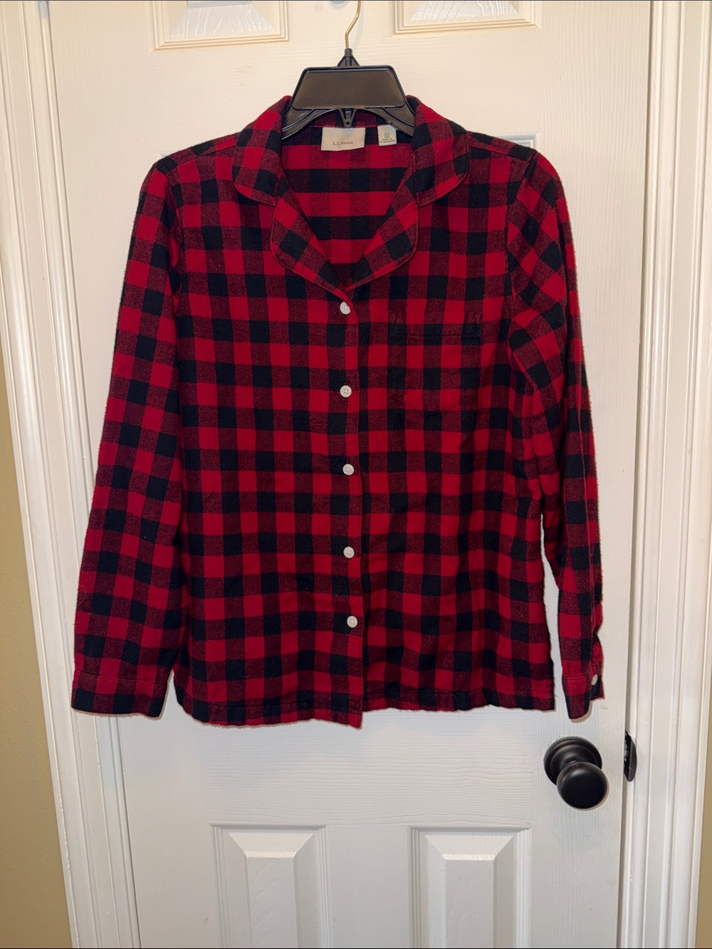 Women’s XS Red and Black Plaid flannel pj set
